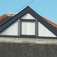 Vertical Blinds in Dorma Window